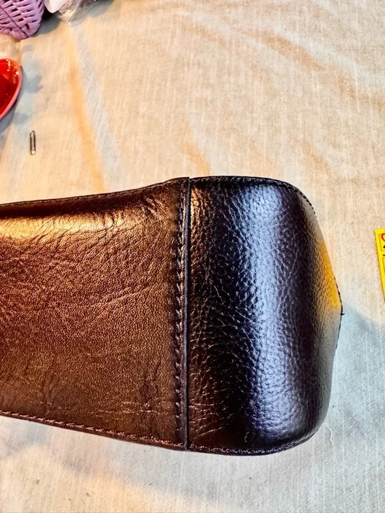 Wilsons Leather Black Hobo Shoulder Bag with Gold Hardware - Picture 5 of 9